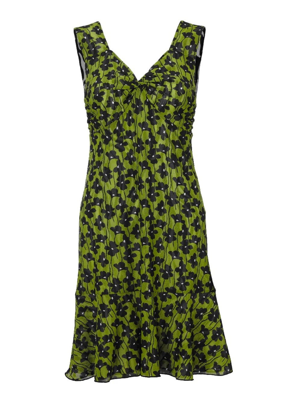 CAbi Samba Dress - Reversible Olive Green and Black Floral Midi Dress and Zebra